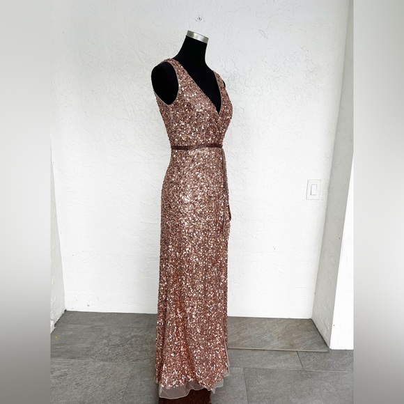 Mac Duggal Sequin Faux Wrap Gown 5539 Womens size 4 - Picture 6 of 10